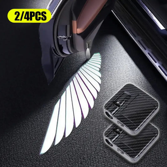 Innovate store 2Pcs/4Pcs Car Angel Wings Wireless Car Door